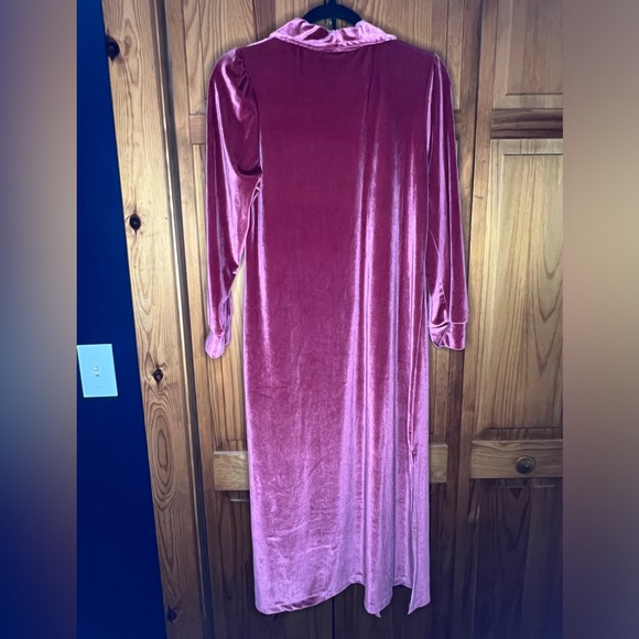 Velour Long Cardigan - Picture 2 of 3